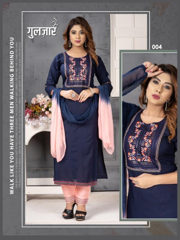 Beauty Queen Gulzar Fancy Kurti With Bottom Dupatta Collection